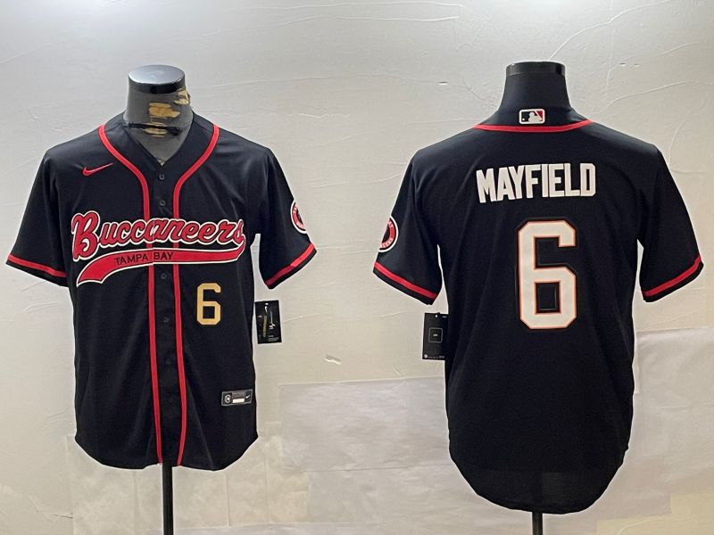 Men Tampa Bay Buccaneers #6 Mayfield Black Joint Name 2024 Nike Limited NFL Jersey style 2->los angeles rams->NFL Jersey